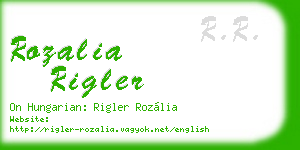 rozalia rigler business card